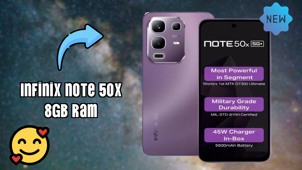 Infinix Note 50X 8GB RAM Display Quality: 6.67 Inches (16.94 Cm) Screen